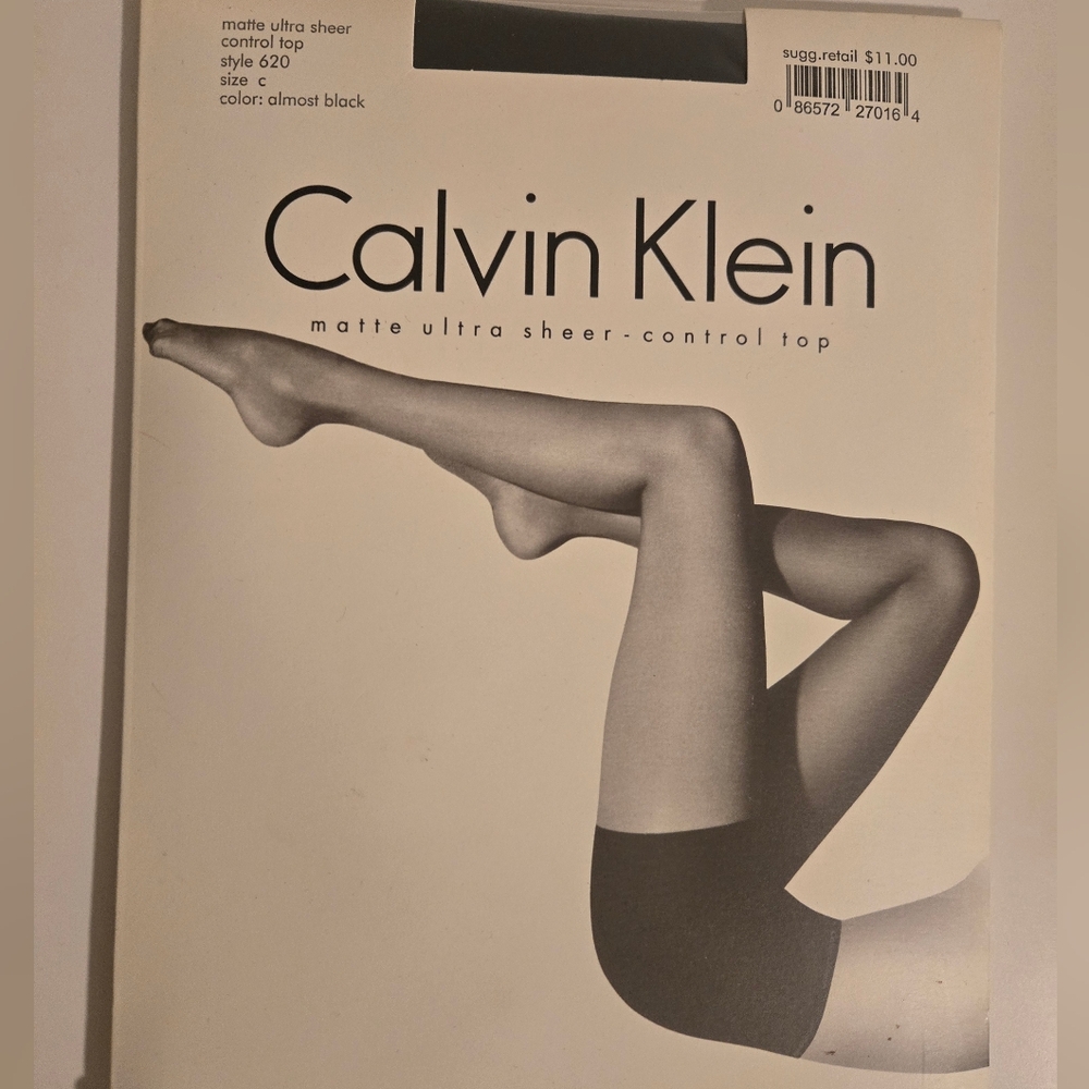 Calvin Klein Ultra Sheer Control Top Hosiery - Almost Black